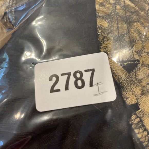 Sharon Anthony Womens 2X Black Gold Metallic Slinky Blouse Top Floral Romantic - Picture 7 of 7